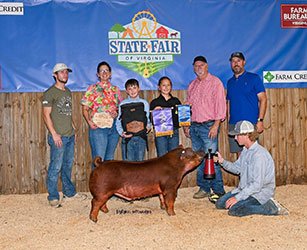 Grand champion purebred market hog &
champion duroc
2025 VA State Fair